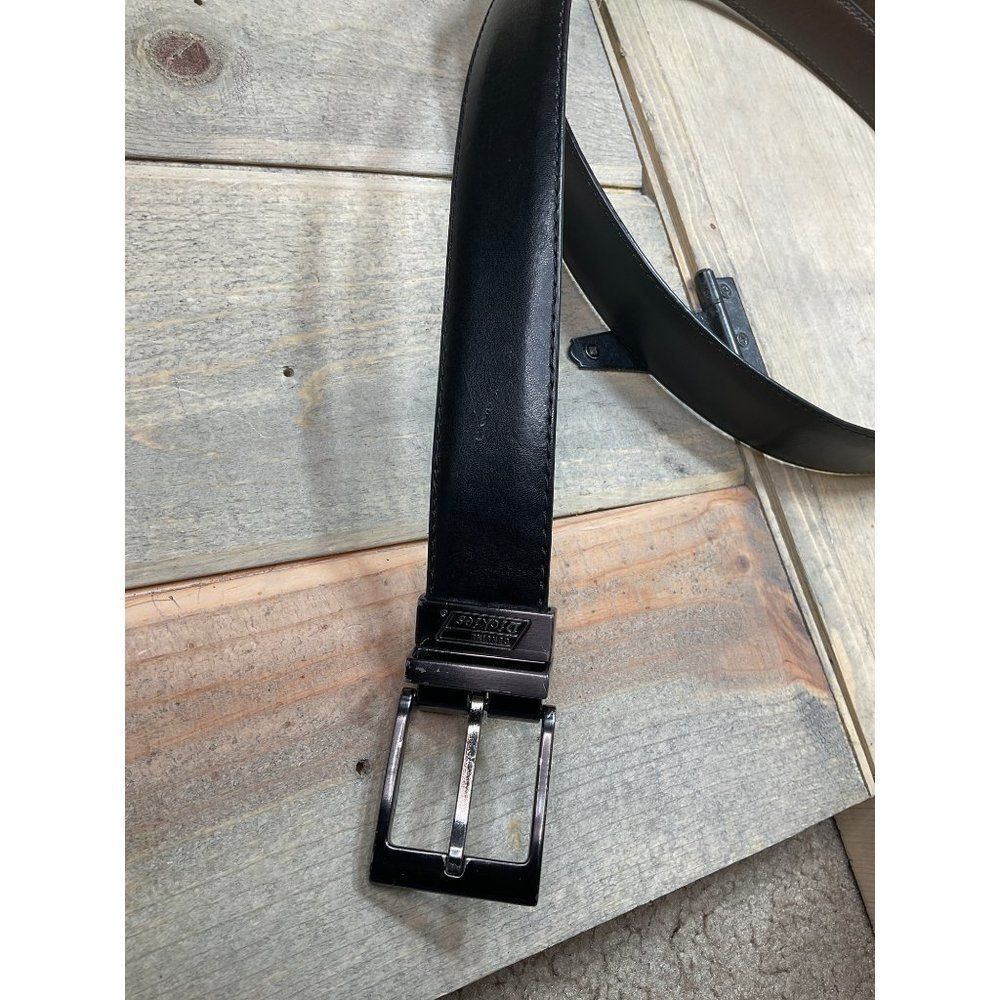 DICKIES Black Brown Reversible Belt Leather 17GD0248 50/125